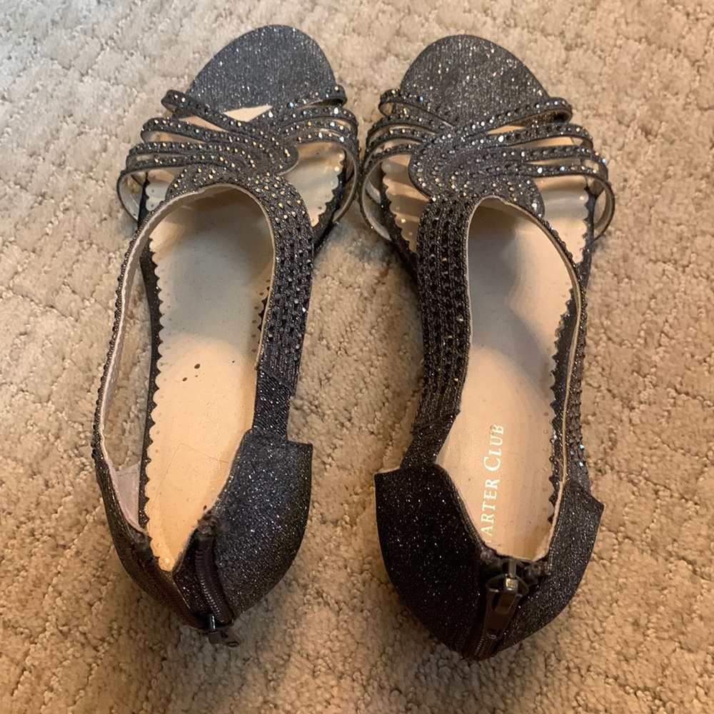 Dressy wedge sandals. Worn one time. Size 8